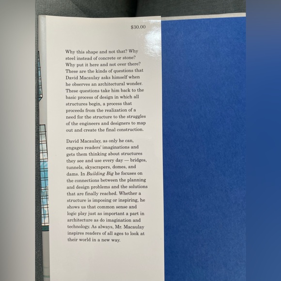 Autographaphed book “Building Big” by, David Macaulay companion to PBS series ￼ - Picture 3 of 16